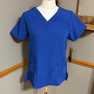 Wonderwink blue V-Neck Scrub Top size medium